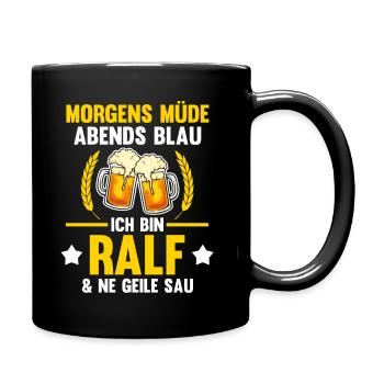 Ralf - Tasse einfarbig - Schwarz - Rechts