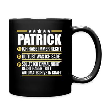 Patrick - Tasse einfarbig - Schwarz - Rechts