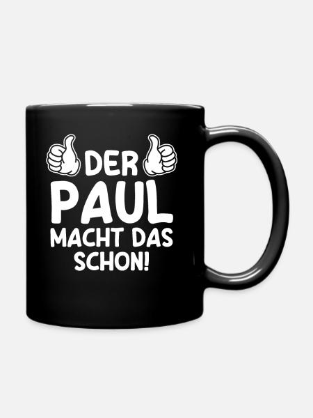 Paul - Tasse einfarbig - Schwarz