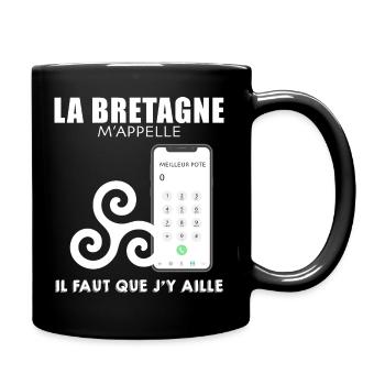 J'Adore Ma Région La Bretagne - Mug uni - noir - Droite