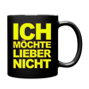 Bartleby the Schreiber - Ich möchte lieber nicht - Tasse einfarbig - Schwarz - Rechts