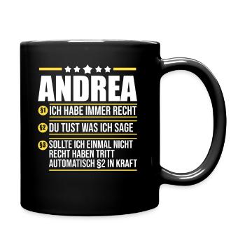 Andrea - Tasse einfarbig - Schwarz - Rechts
