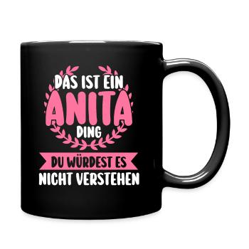 Anita - Tasse einfarbig - Schwarz - Rechts
