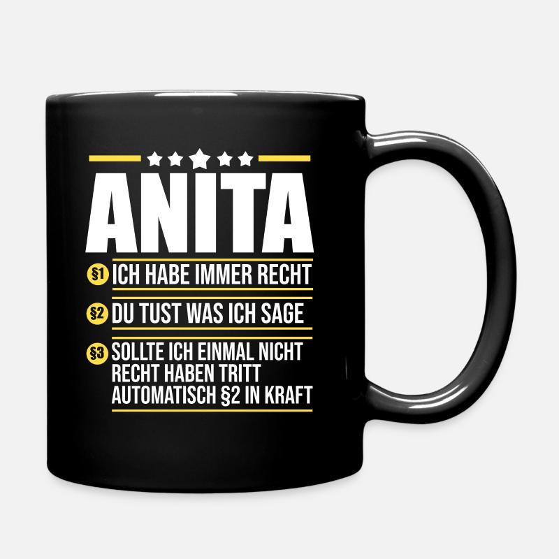 Anita - Tasse einfarbig - Schwarz