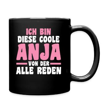 Anja - Tasse einfarbig - Schwarz - Rechts