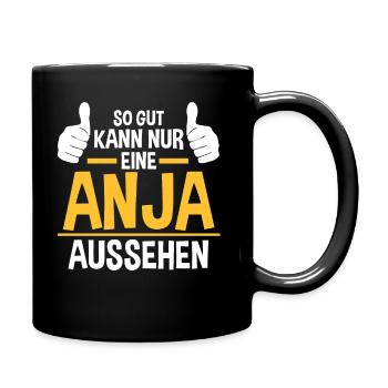 Anja - Tasse einfarbig - Schwarz - Rechts