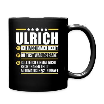 Ulrich - Tasse einfarbig - Schwarz - Rechts