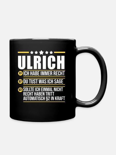 Ulrich - Tasse einfarbig - Schwarz