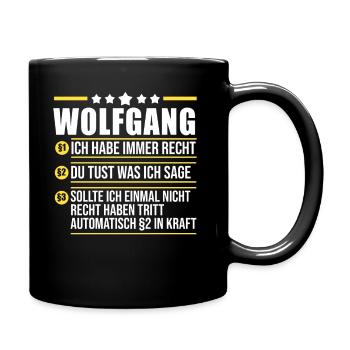 Wolfgang - Tasse einfarbig - Schwarz - Rechts