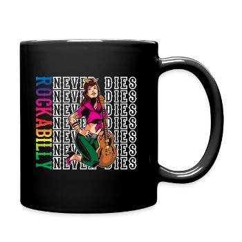 Rockabilly Rocknroll Music Rock Hardrock - Full Colour Mug - black - Right