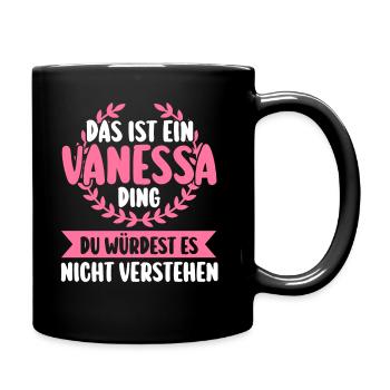 Vanessa - Tasse einfarbig - Schwarz - Rechts