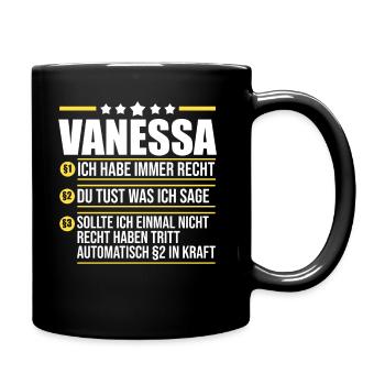 Vanessa - Tasse einfarbig - Schwarz - Rechts