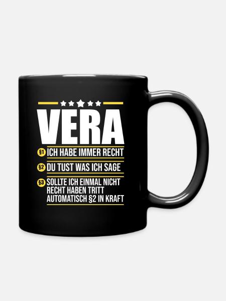 Vera - Tasse einfarbig - Schwarz