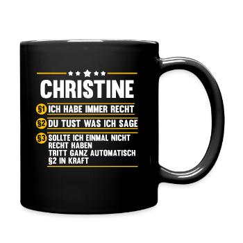 Christine - Tasse einfarbig - Schwarz - Rechts