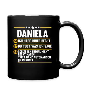 Daniela - Tasse einfarbig - Schwarz - Rechts