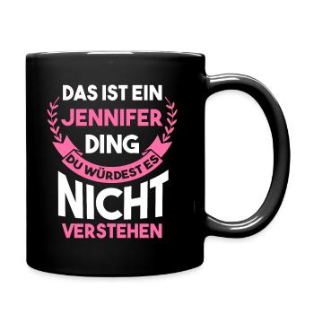 Jennifer - Tasse einfarbig - Schwarz - Rechts