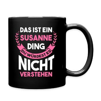 Susanne - Tasse einfarbig - Schwarz - Rechts