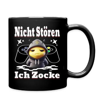 Nicht Stören ich Zocke - Tasse einfarbig - Schwarz - Rechts