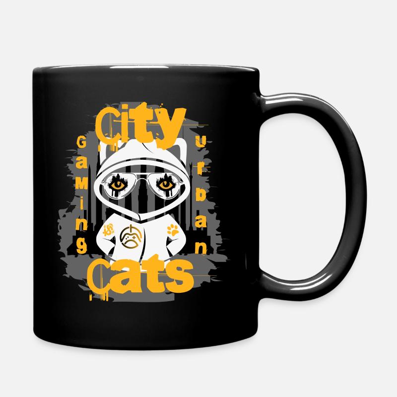 City Gaming Cats - Tasse einfarbig - Schwarz