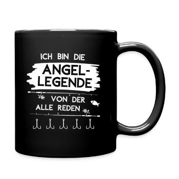 Ich bin die Angel Legende von der alle reden - Tasse einfarbig - Schwarz - Rechts