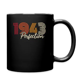 Vintage Retro Anniversary Gift for Born In 1943 - Full Colour Mug - black - Right