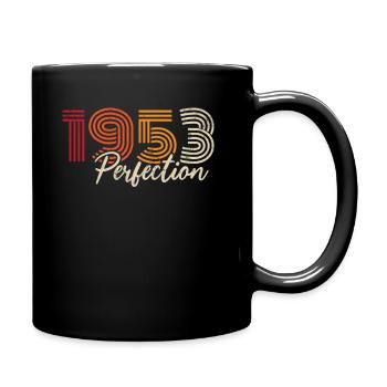 Vintage Retro Jubiläumsgeschenk für 1953 geboren - Tasse einfarbig - Schwarz - Rechts