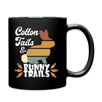 Cotton Tails & Easter Trails: Sprung in den Frühling - Tasse einfarbig - Schwarz - Rechts