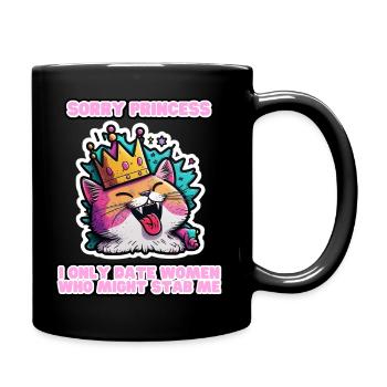 Désolé princesse, je ne sors qu'avec des femmes - Mug uni - noir - Droite
