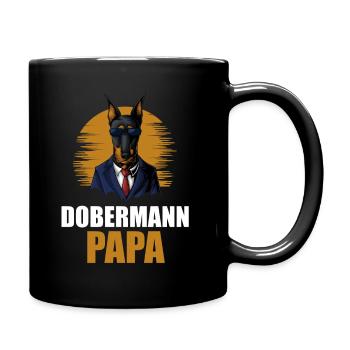 Chien Doberman Papa - Mug uni - noir - Droite