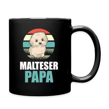 Chien Maltese Papa - Mug uni - noir - Droite