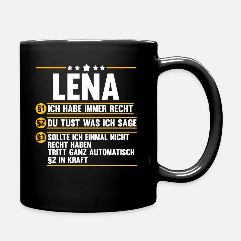 Lena - Tasse einfarbig - Schwarz