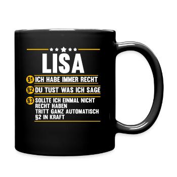 Lisa - Tasse einfarbig - Schwarz - Rechts