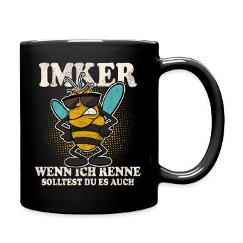 Imker Bienen Biene - Tasse einfarbig - Schwarz - Rechts