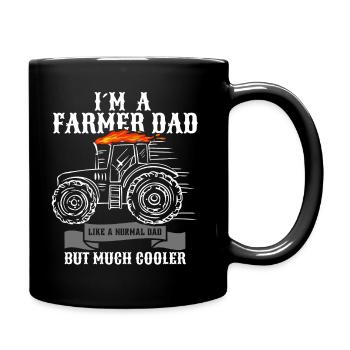 I'm a farmer dad, a normal dad but cooler - Full Colour Mug - black - Right