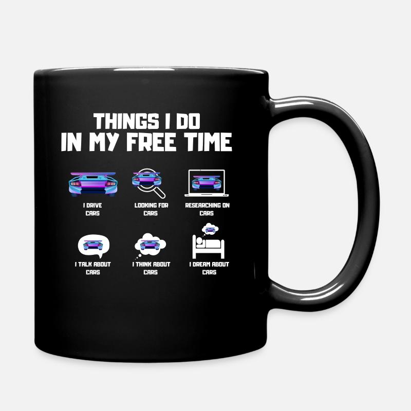 Car geek - Full Colour Mug - black
