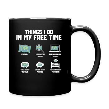 Travel geek - Full Colour Mug - black - Right