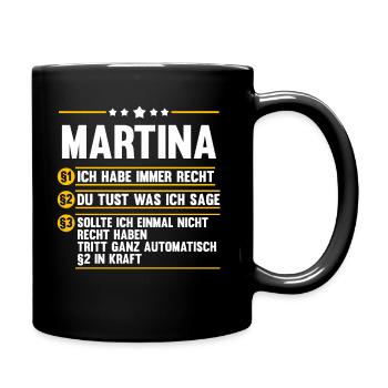 Martina - Tasse einfarbig - Schwarz - Rechts