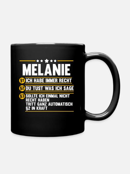 Melanie - Tasse einfarbig - Schwarz