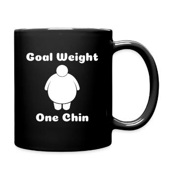 Goal Weight One Chin - Tasse einfarbig - Schwarz - Rechts