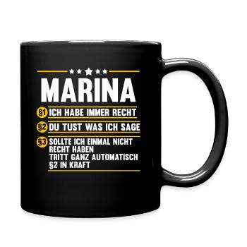 Marina - Tasse einfarbig - Schwarz - Rechts