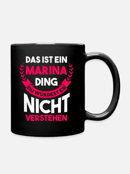 Marina - Tasse einfarbig - Schwarz