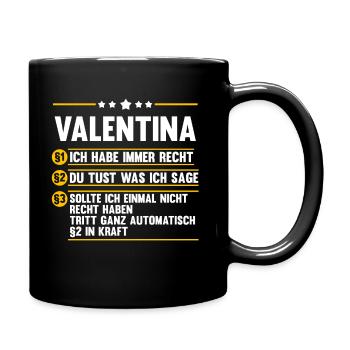 Valentina - Tasse einfarbig - Schwarz - Rechts