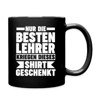 Schullehrer Lehrer - Tasse einfarbig - Schwarz - Rechts
