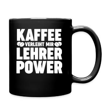 Kaffee Schullehrer Lehrer - Tasse einfarbig - Schwarz - Rechts
