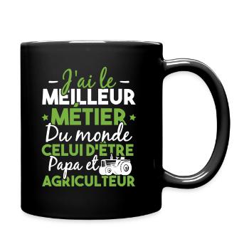Papa et Agriculteur - Humour papa agriculteur - Mug uni - noir - Droite
