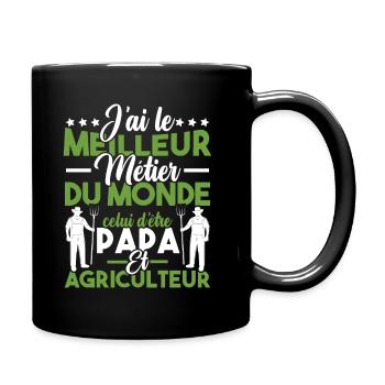 Papa et Agriculteur - Humour papa agriculteur - Mug uni - noir - Droite