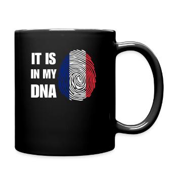 La France est dans mon ADN - Mug uni - noir - Droite