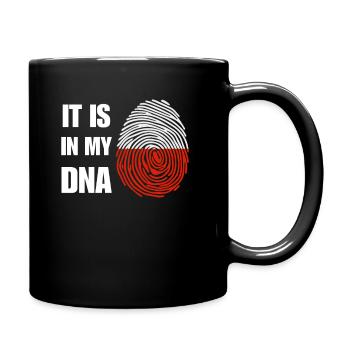 Polen ist in meiner DNA - Tasse einfarbig - Schwarz - Rechts