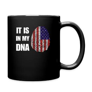 L’Amérique est dans mon ADN - Mug uni - noir - Droite