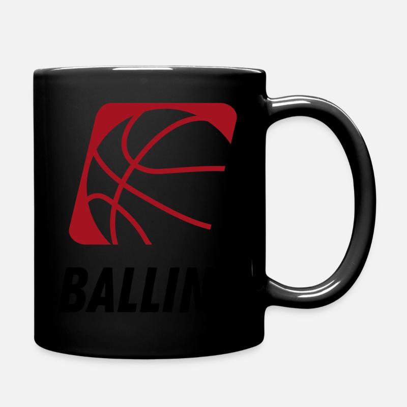 Red and Black Modern Basketball Club - Tasse einfarbig - Schwarz